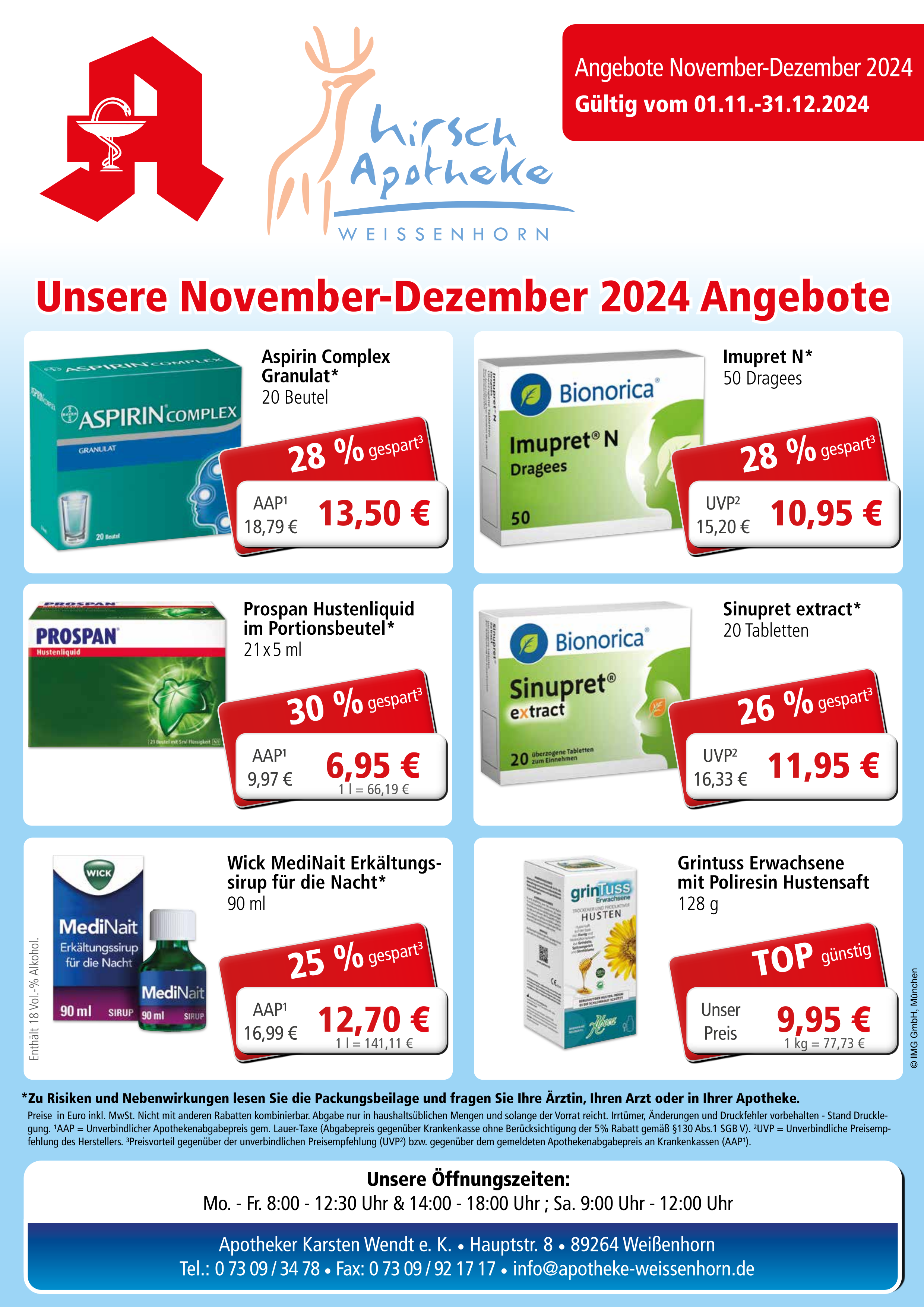 Hirsch-Apotheke-Weissenhorn-Flyer-November-Dezember-2024-Seite-1