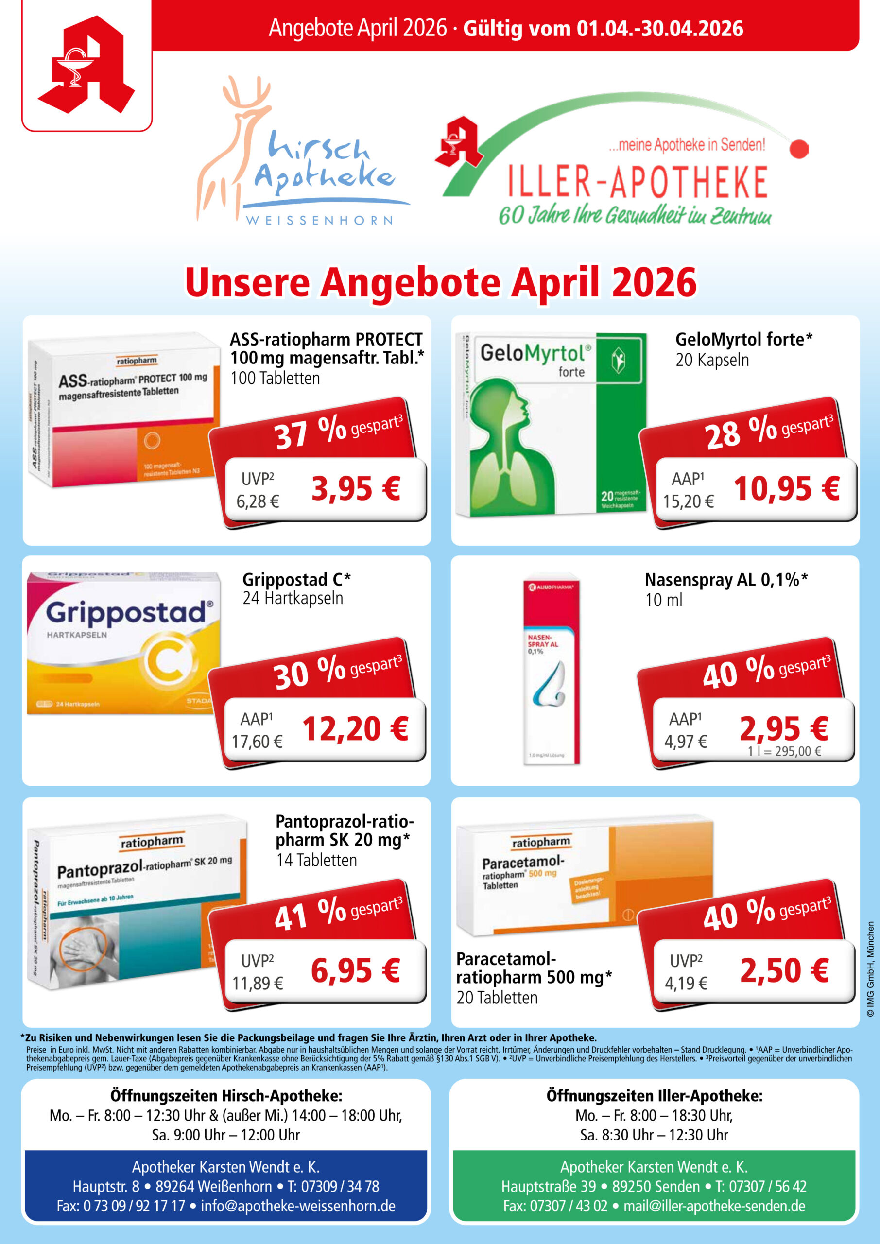 Hirsch-Apotheke-Weissenhorn-Flyer-April-2026-Seite-1